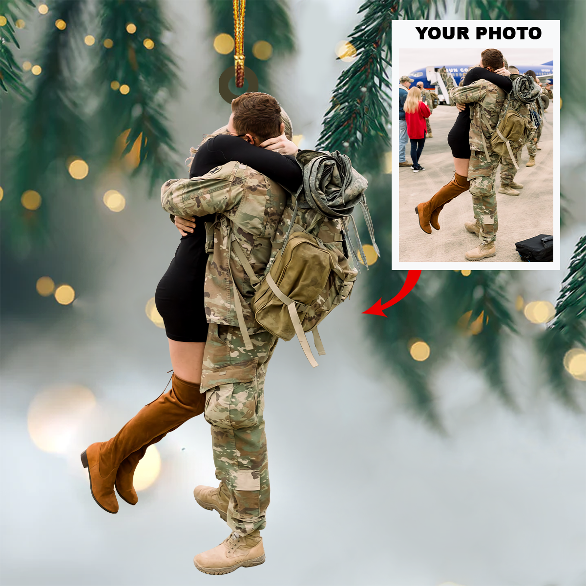 Personalized Photo Mica Ornament - Customized Your Photo Ornament V7 ARND0014