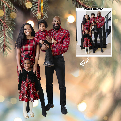 Personalized Photo Mica Ornament - Gift For Family Member - Customized Your Photo Ornament V18 ARND0014