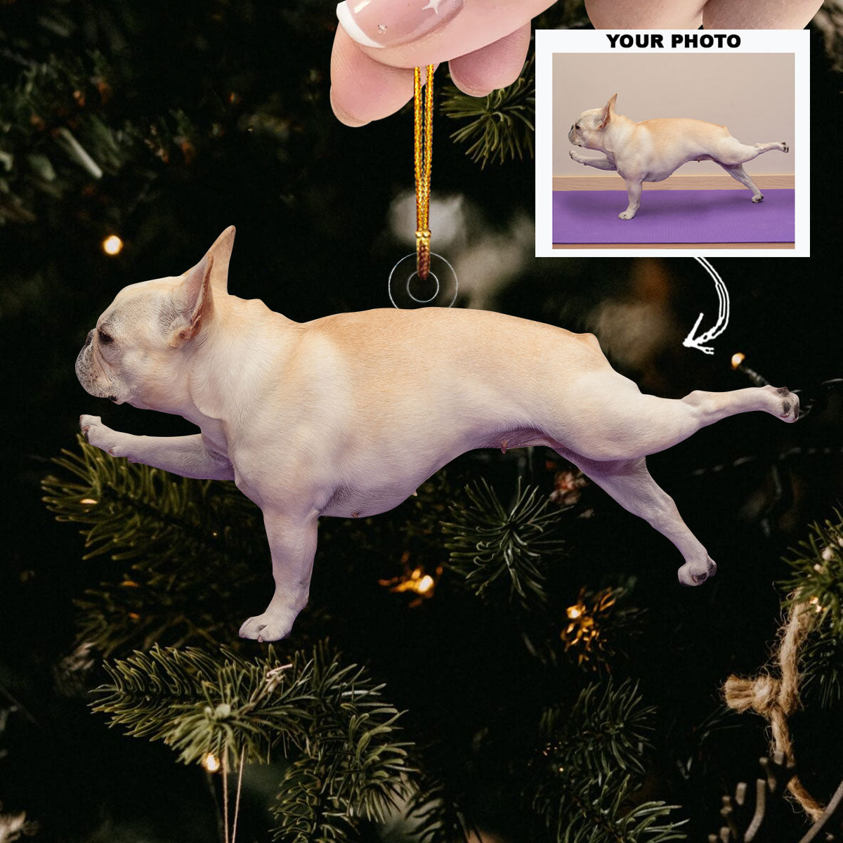 Puppy Pose Pro - Personalized Photo Mica Ornament - Christmas Gift For Dog Lovers, Pet Owners