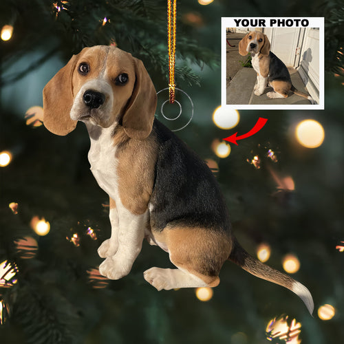 Tail Waggers - Personalized Photo Mica Ornament - Christmas Gift For Dog Lovers