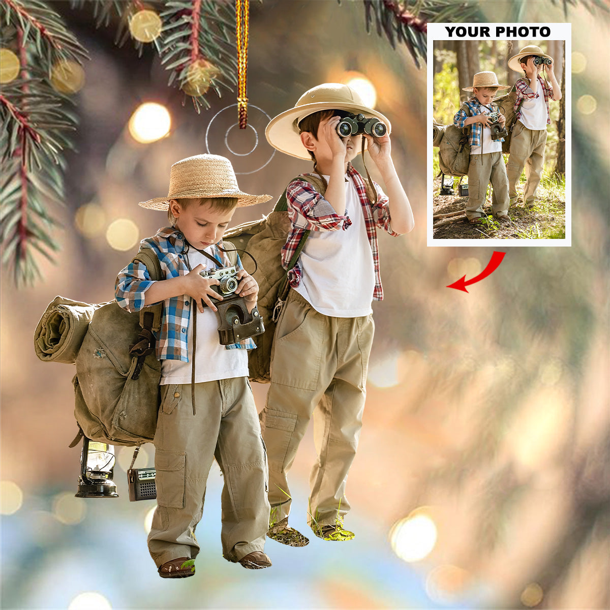 All-Star Scout - Personalized Photo Mica Ornament - Christmas Gift For Family, Family Members
