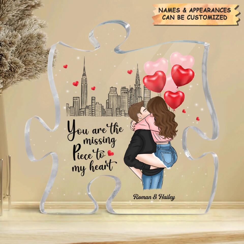 Personalized Puzzle Acrylic Plaque - Gift For Couple - The Missing Piece To My Heart ARND037