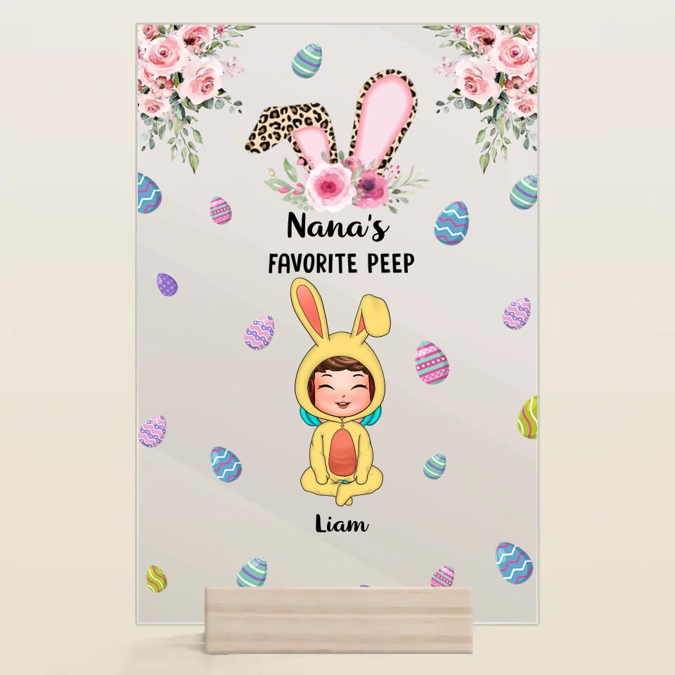Grandma's Favourite Peeps - Personalized Acrylic Plaque - Easter Gift For Grandma