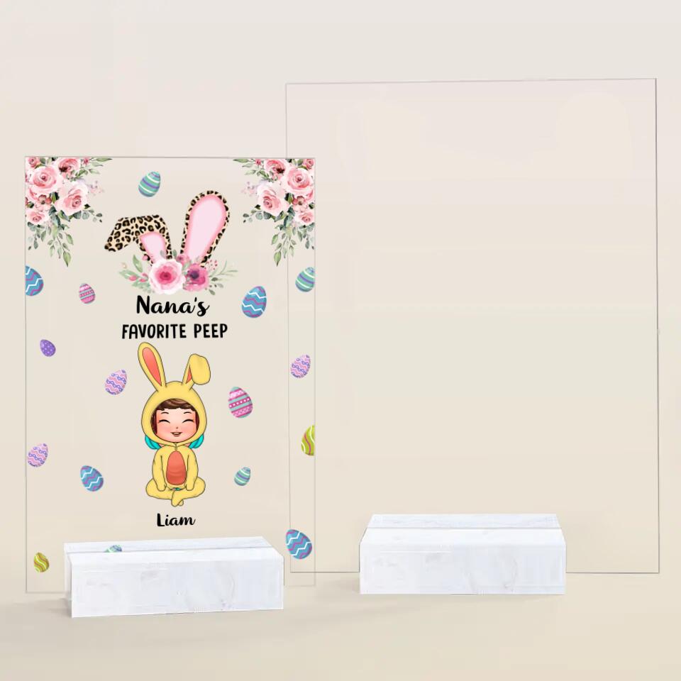Grandma's Favourite Peeps - Personalized Acrylic Plaque - Easter Gift For Grandma