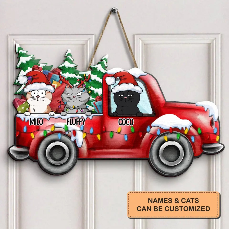 It's The Most Wonderful Time Of The Year - Personalized Custom Door Sign - Christmas Gift For Pet Mom, Pet Dad, Pet Lover, Pet Owner