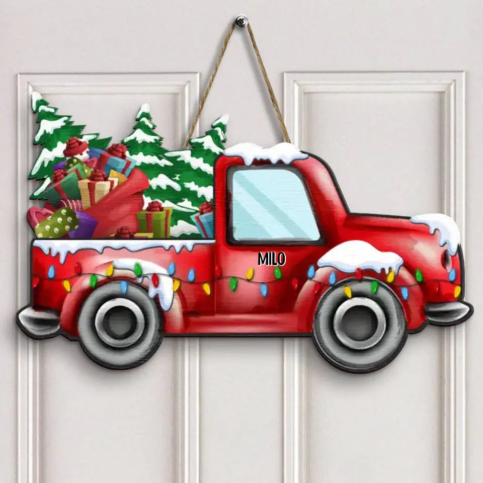 It's The Most Wonderful Time Of The Year - Personalized Custom Door Sign - Christmas Gift For Pet Mom, Pet Dad, Pet Lover, Pet Owner