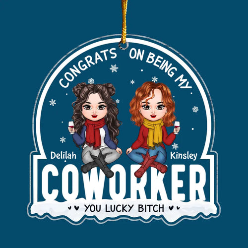 Congrats On Being My Bestie - Personalized Custom Mica Ornament - Christmas Gift For Besties, Friends