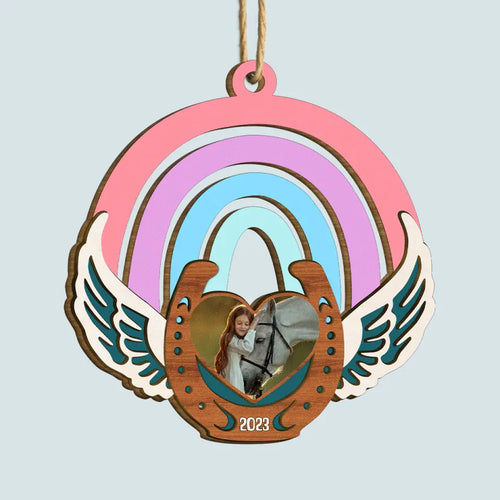 Until We Meet Again - Personalized Custom Wood Ornament - Memorial Gift For Horse Lover, Horse Mom, Horse Dad, Horse Owner