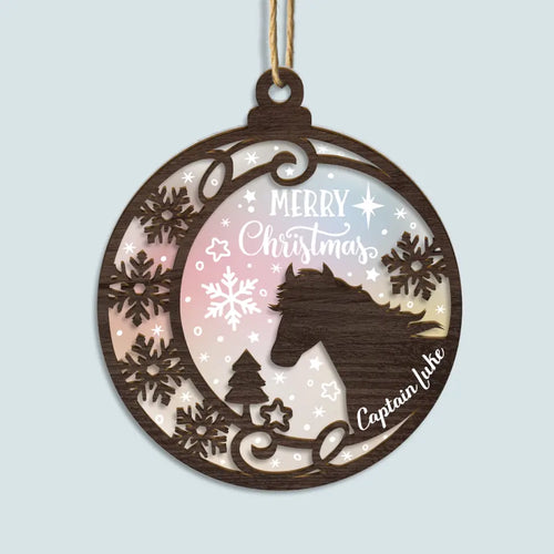 A Girl Who Love Horse - Personalized Custom Suncatcher Layer Mix Ornament - Christmas Gift For Horse Lover, Horse Mom, Horse Dad, Horse Owner