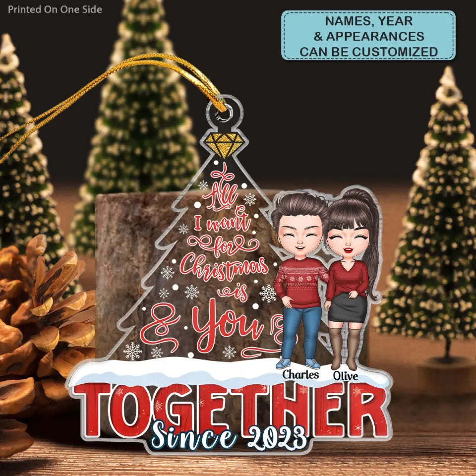 Together Since - Personalized Custom Mica Ornament - Christmas Gift For Couple CLA0AD019