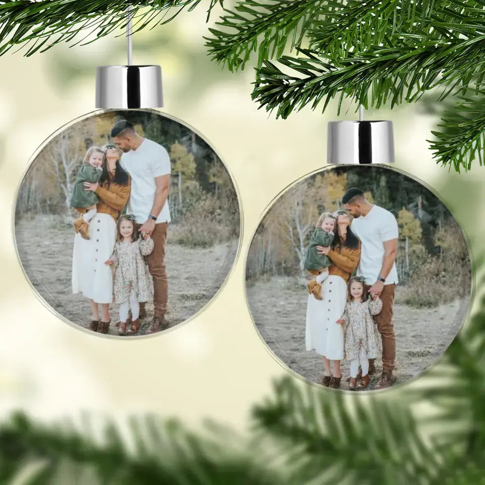 Love You To The Moon And Back - Personalized Custom Ball Ornament - Christmas Gift For Family, Family Members