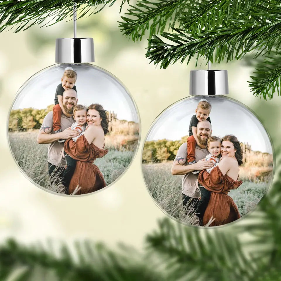 Love You To The Moon And Back - Personalized Custom Ball Ornament - Christmas Gift For Family, Family Members