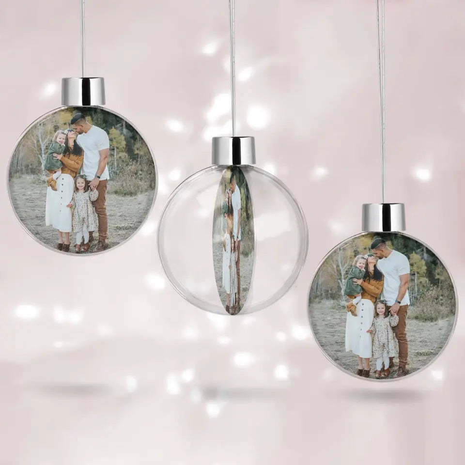 Love You To The Moon And Back - Personalized Custom Ball Ornament - Christmas Gift For Family, Family Members