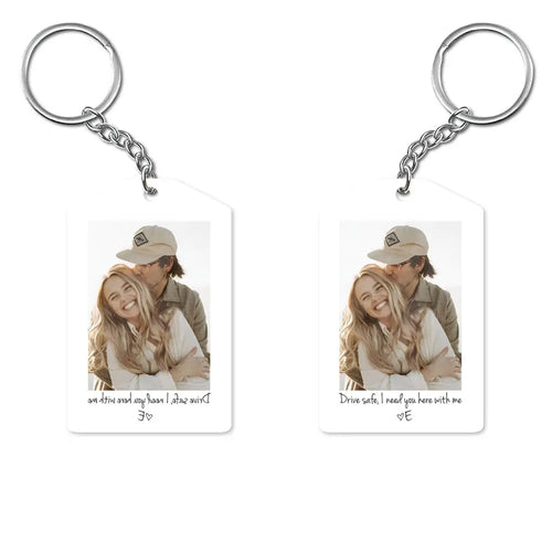 Drive Safe I Love You - Personalized Custom Acrylic Keychain - Valentine's Day, Anniversary Gift For Couple, Wife, Husband, Boyfriend, Girlfriend
