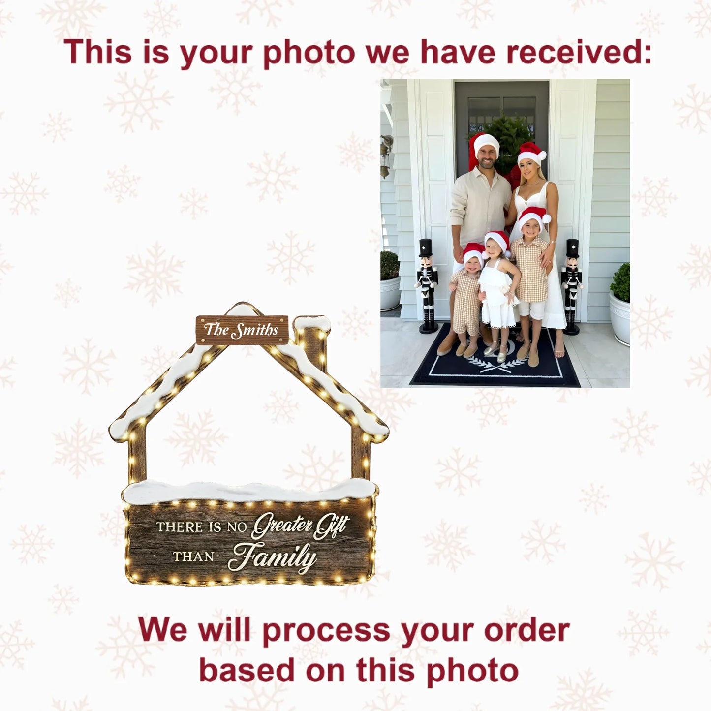 Home Of Love - Personalized Photo Mica Ornament - Christmas Gift For Family Member AGCHT004