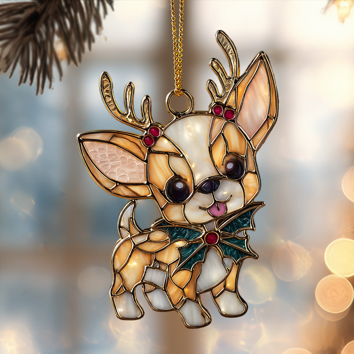 Chihuahua Glow Mica Ornament NCU0DH295