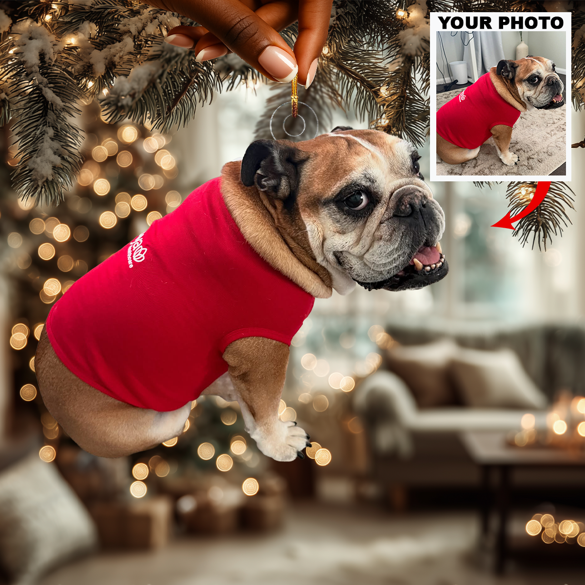 My Goofy Little Pup - Personalized Photo Mica Ornament - Christmas Gift For Pet Lovers, Dog Lovers
