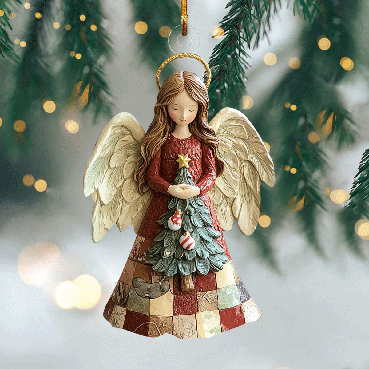 Winter Angel Charm - Mica Ornament NCU0PD206
