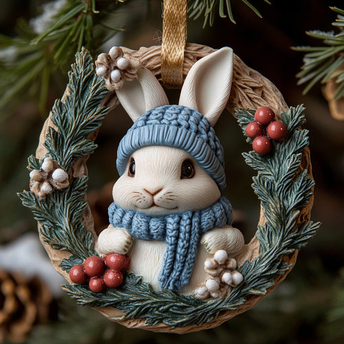 Winter Bunny Mica Ornament NCU0DH044