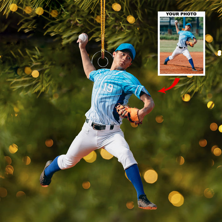 On The Field - Personalized Photo Mica Ornament - Christmas Gift For Sport Lovers, Family Members