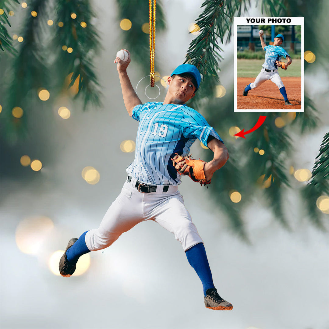 On The Field - Personalized Photo Mica Ornament - Christmas Gift For Sport Lovers, Family Members