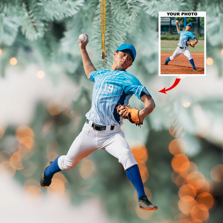 On The Field - Personalized Photo Mica Ornament - Christmas Gift For Sport Lovers, Family Members