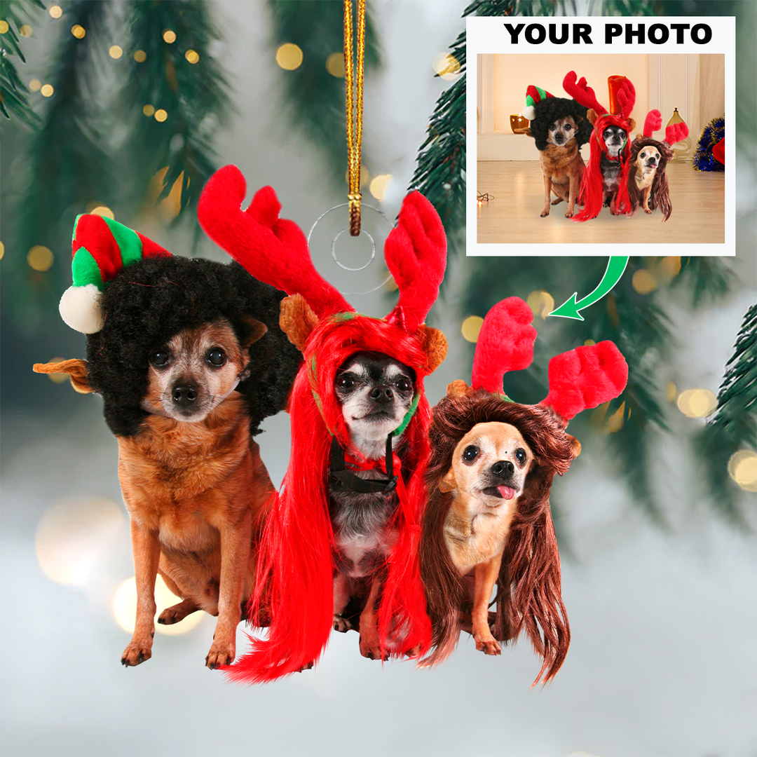 Personalized Photo Mica Ornament - Gift For Dog Lover -  Customized Your Photo Ornament V22 ARND005