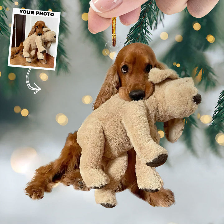 Adorable Baby Bliss - Personalized Photo Mica Ornament - Christmas Gift For Dog Lovers, Dog Owners