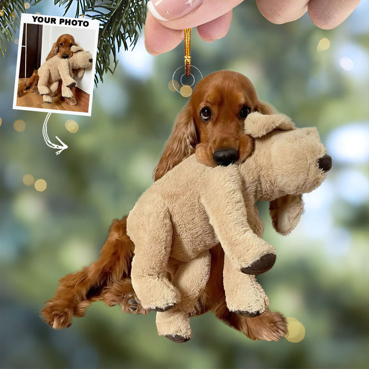 Adorable Baby Bliss - Personalized Photo Mica Ornament - Christmas Gift For Dog Lovers, Dog Owners