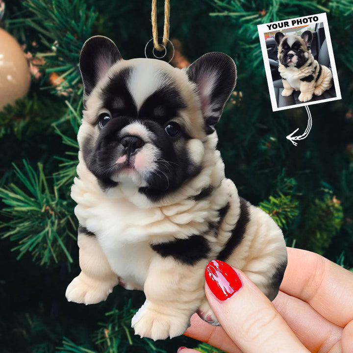 Furry Baby - Personalized Photo Mica Ornament - Christmas Gift For Dog Lovers, Dog Owners