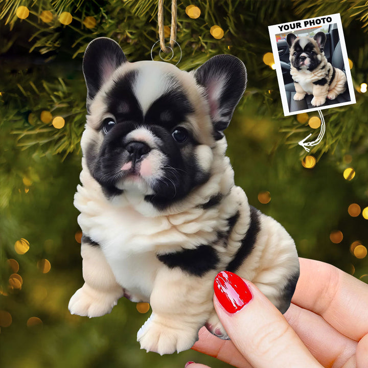 Furry Baby - Personalized Photo Mica Ornament - Christmas Gift For Dog Lovers, Dog Owners