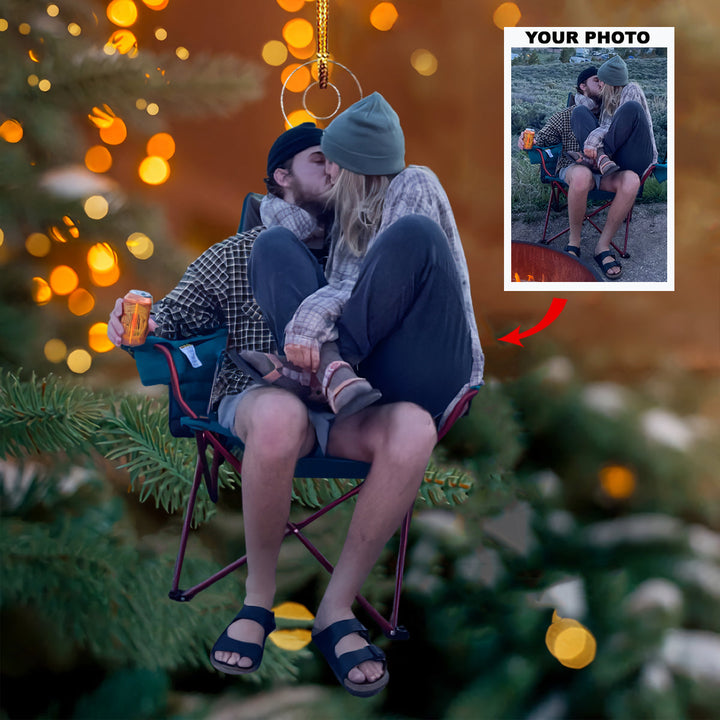A Love Like Ours - Personalized Photo Mica Ornament - Christmas Gift For Couple Members, Couple, Wife, Husband, Camping Lovers