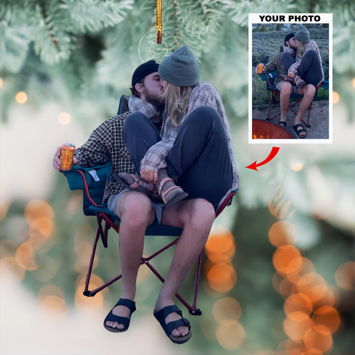 A Love Like Ours - Personalized Photo Mica Ornament - Christmas Gift For Couple Members, Couple, Wife, Husband, Camping Lovers