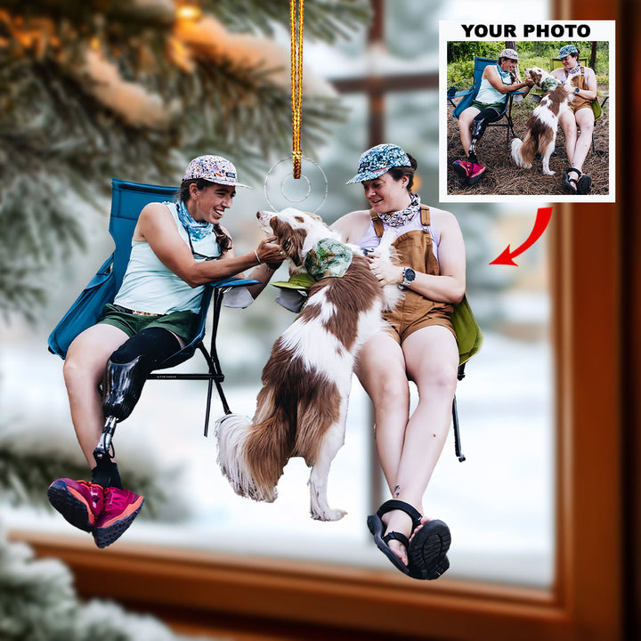 Infinite Love - Personalized Photo Mica Ornament - Christmas Gift For Couple Members, Couple, Wife, Husband, Camping Lovers