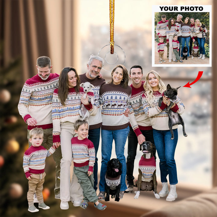Happily Ever After - Personalized Photo Mica Ornament - Christmas Gift For Family Members