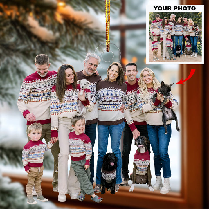 Happily Ever After - Personalized Photo Mica Ornament - Christmas Gift For Family Members