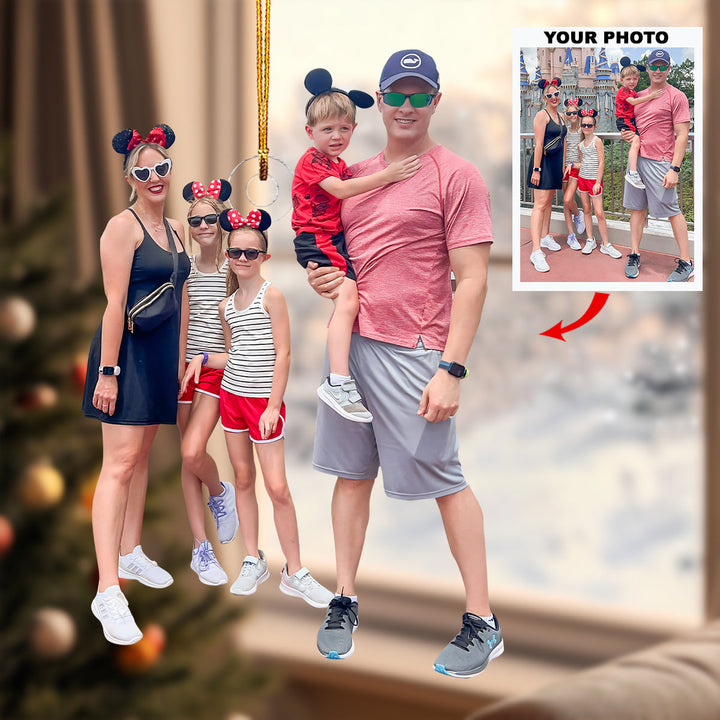 Together We Grow - Personalized Photo Mica Ornament - Christmas Gift For Family Members