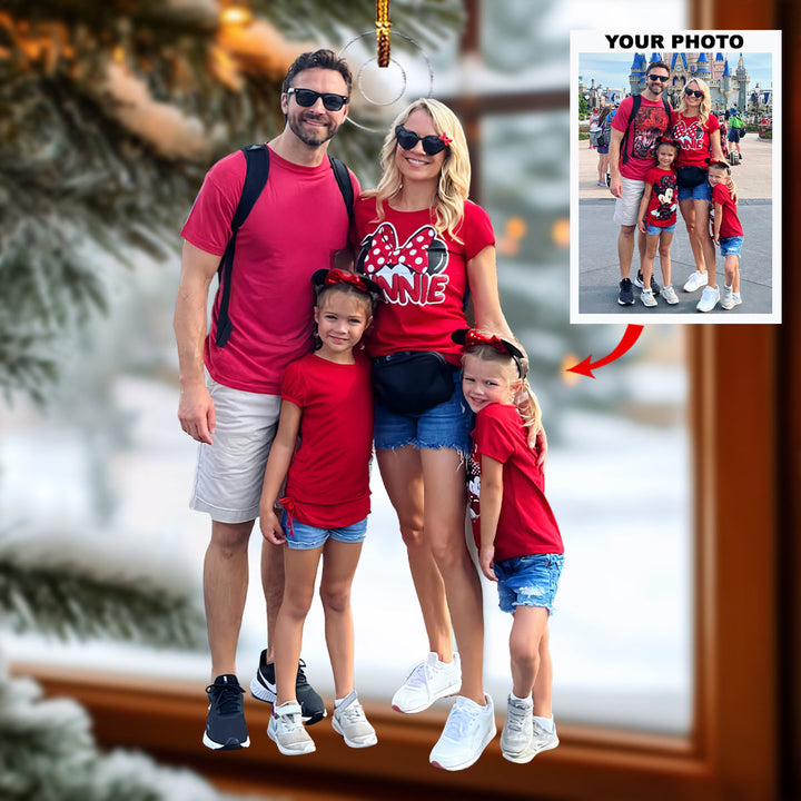 Together, We Shine - Personalized Photo Mica Ornament - Christmas Gift For Family Members