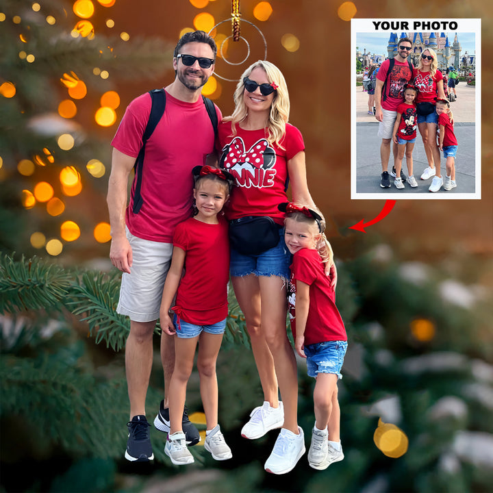 Together, We Shine - Personalized Photo Mica Ornament - Christmas Gift For Family Members