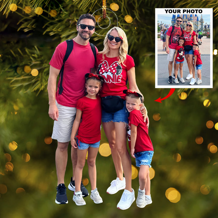 Together, We Shine - Personalized Photo Mica Ornament - Christmas Gift For Family Members