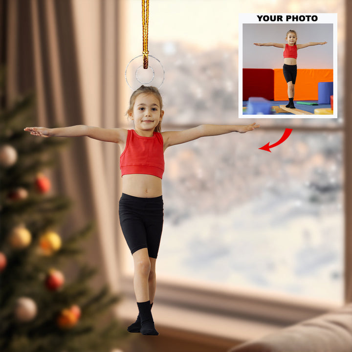 Talented Kid - Personalized Photo Mica Ornament - Christmas Gift For Family Members