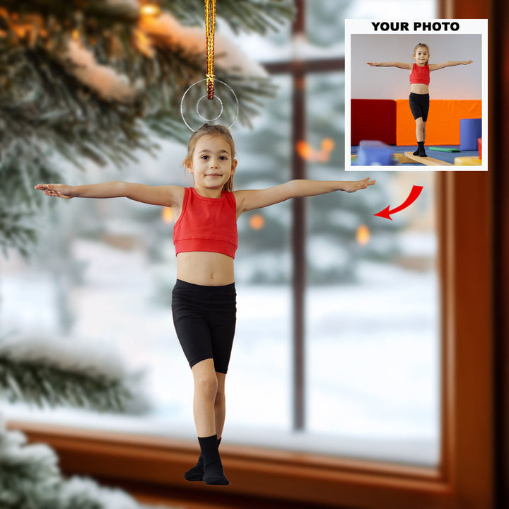 Talented Kid - Personalized Photo Mica Ornament - Christmas Gift For Family Members