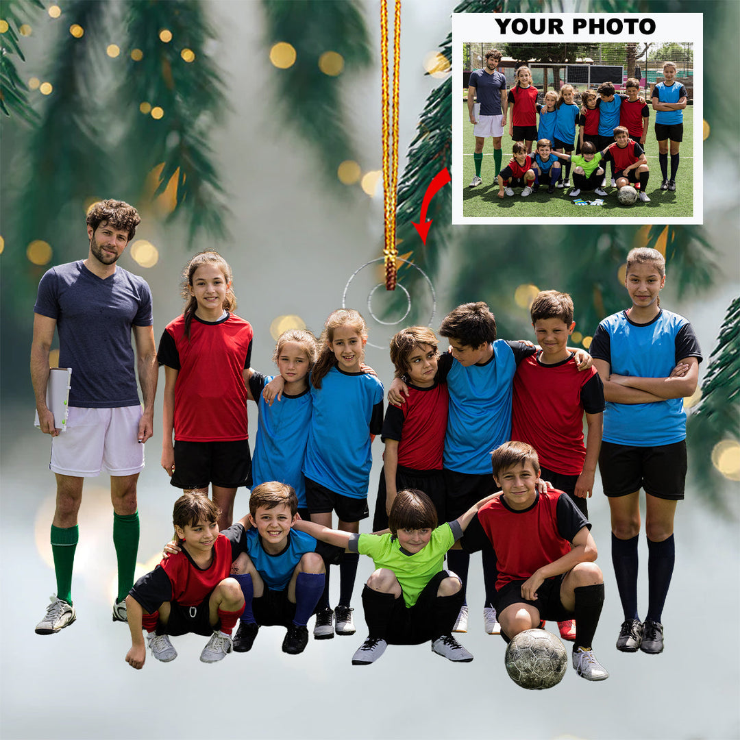 Stronger Together, Better Together - Personalized Photo Mica Ornament - Christmas Gift For Football Lovers, Football Players