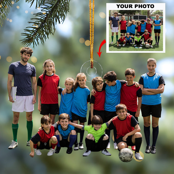 Stronger Together, Better Together - Personalized Photo Mica Ornament - Christmas Gift For Football Lovers, Football Players
