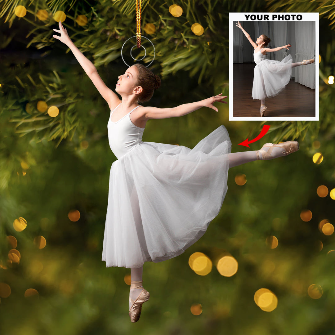 Graceful Steps - Personalized Photo Mica Ornament - Gift For Ballet Dancer, Ballerinas, Ballet Lovers