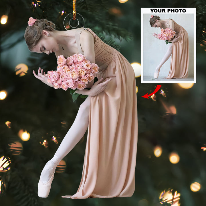 Satin Slippers - Personalized Photo Mica Ornament - Gift For Ballet Dancer, Ballerinas, Ballet Lovers