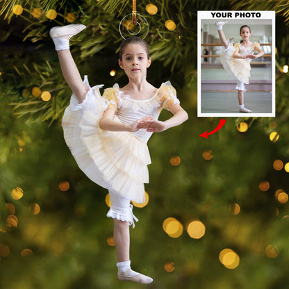 Twirl Of Dreams - Personalized Photo Mica Ornament - Gift For Ballet Dancer, Ballerinas, Ballet Lovers