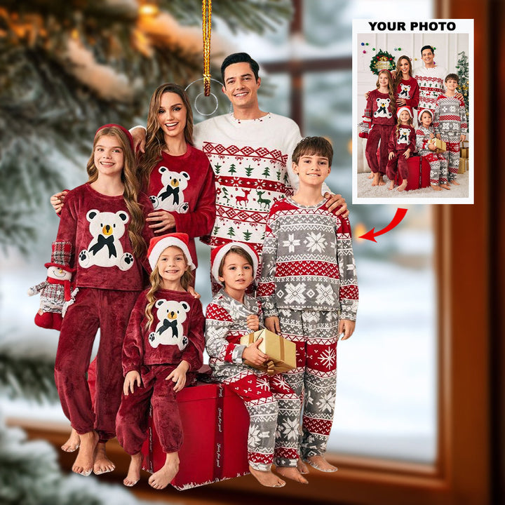 Forever Together - Personalized Photo Mica Ornament - Gift For Family, Family Members