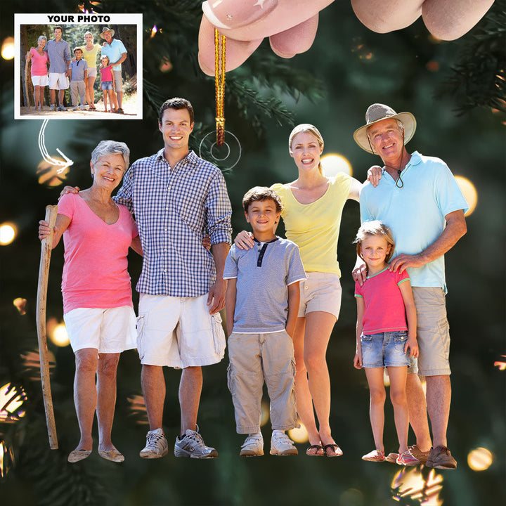 Home Harmony - Personalized Photo Mica Ornament - Gift For Family, Family Members