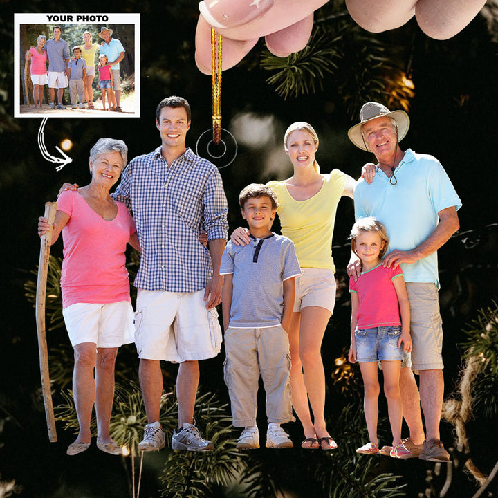 Home Harmony - Personalized Photo Mica Ornament - Gift For Family, Family Members